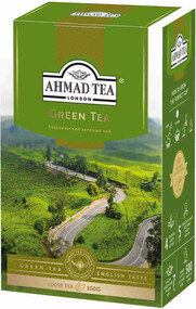 Чай зеленый Ahmad Tea Green Tea, 100 гр., картонная коробка
