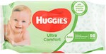 Салфетки влажные детские HUGGIES Ultra Comfort с алоэ, 56шт Великобритания, 56 шт