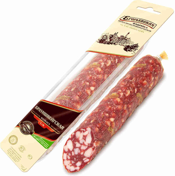 Колбаса Егорьевская Брауншвейгская сырокопченая