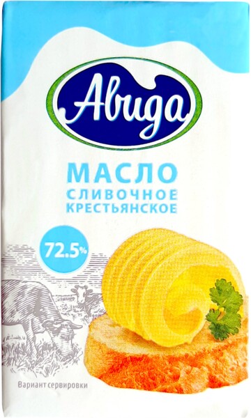 Масло сливочное «Авида» 72,5%, 180 г