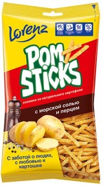 Картофельные чипсы Lorenz соломкой Pomsticks с морской солью и перцем 100 г