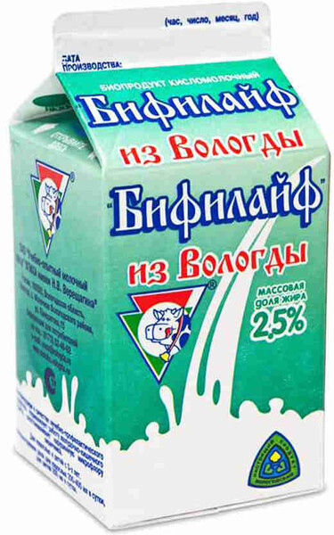 БЗМЖ Продукт к/м Бифилайф Из Вологды 2,5% 470г п/п