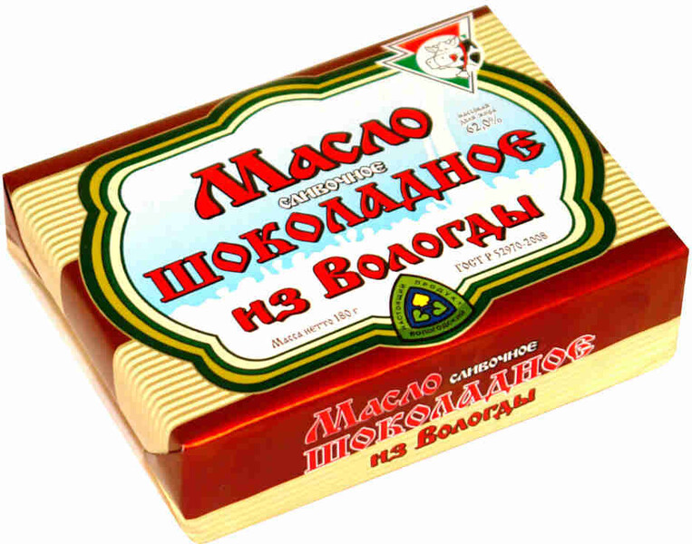 Масло из Вологды сливочное шоколадное 62% 180 г