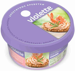 Сыр творожный Violette с креветками, 140г