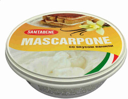 БЗМЖ Сыр Santabene Mascarpone вкус ванили 80% 250г Россия