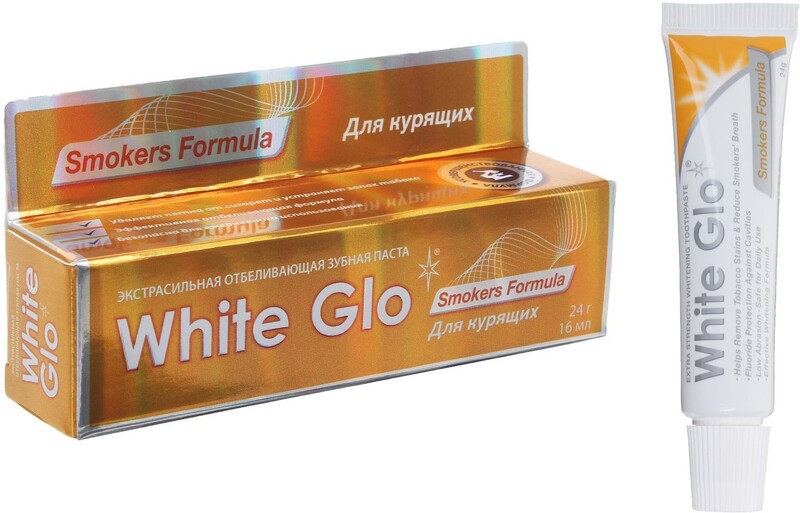 Отбеливающая зубная паста White Glo для курящих, 24 г
