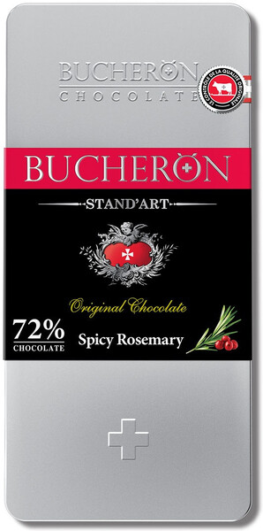 Шоколад Bucheron горький с розмарином и розовым перцем 100г