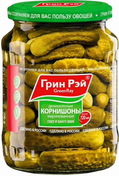 Корнишоны Green Ray Деликатесные 720мл