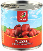 Фасоль красная ОKEЙ в томатном соусе 400г
