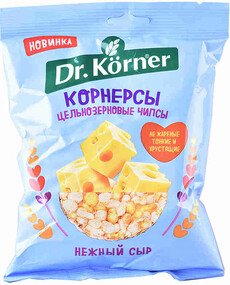 Чипсы Dr.Korner Кукурузно-рисовые с нежным сыром 50г