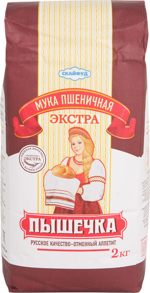 Мука Пышечка Пшеничная экстра 2кг