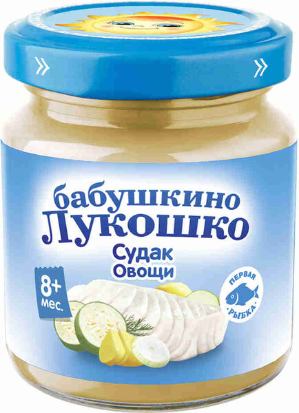 Пюре Бабушкино Лукошко с судаком и овощами без сахара с 8 месяцев 100 г