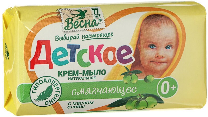 Крем-мыло детское Весна с маслом оливы, 90 г