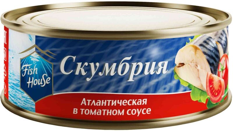 Скумбрия Fish House в томатном соусе 240г