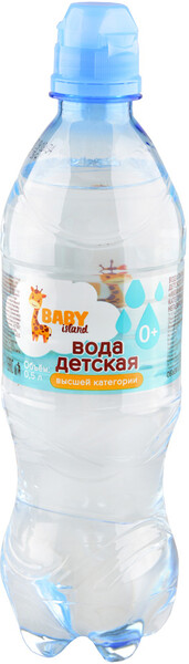 Вода д/детей Baby Island ОКЕЙ высшей категории н/газ 0,5л пэт  спорт крышка