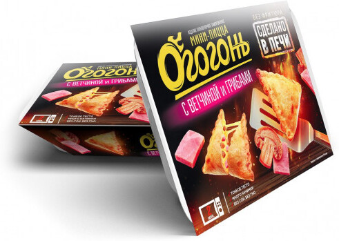Мини-пицца С ветчиной и грибами Огогонь закрытая 250 гр Владимирский стандарт