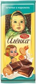 ШОКОЛАД АЛЁНКА С НАЧИНКОЙ ПЕЧЕНЬЕ И КАРАМЕЛЬ, КРАСНЫЙ ОКТЯБРЬ, 90 ГР.