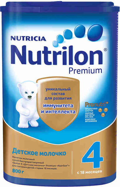 БЗМЖ Смесь молочная Nutrilon Junior 4 Premium дет с 18 мес 800г