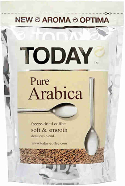 Кофе Today Pure arabica растворимый 75г пак