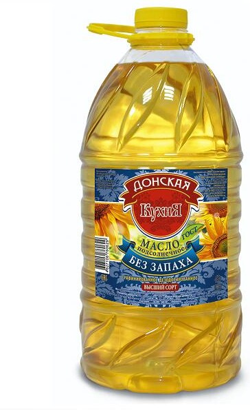 Масло подсолнечное Донская Кухня рафинированное дезодорированное, 5 л., ПЭТ