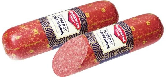 Сервелат варено-копчёный Юбилейный весовой Владимирский стандарт