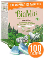 Таблетки BioMio Bio-Total 7 в 1 для посудомоечной машины, с маслом эвкалипта 100 шт