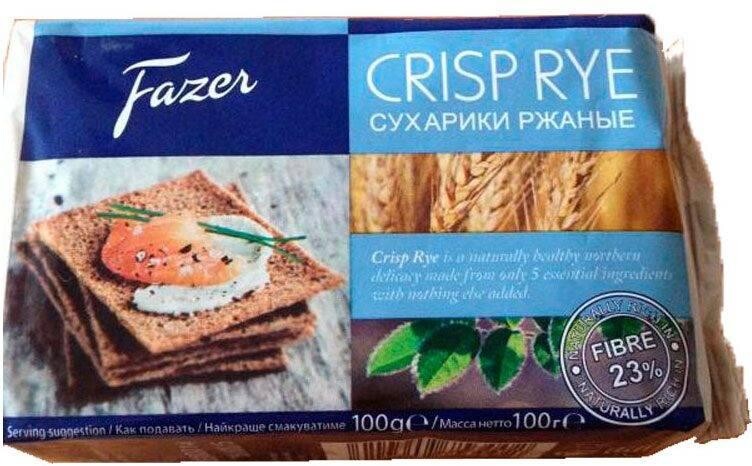Хлебцы Fazer Krisp Ржаные хрустящие, 100 гр., флоу-пак