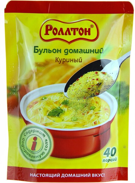 Бульон-приправа б/п РОЛЛТОН Куриный с пряностями 100г