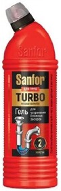 Гель для устранения засоров Sanfor Turbo, 1 л