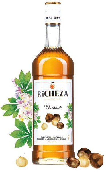 Сироп Каштан,, RiCHEZA, 1 л., cтекло