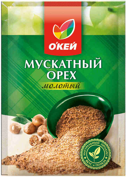 Мускатный орех молотый ОКЕЙ 15г