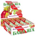 Кондитерские изделия Сладкая сказка Жевательная конфета БАБА ЯГА клубника 11 гр.