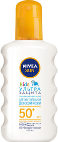 Спрей солнцезащитный детский Nivea Sun Kids SPF50+ Ультра защита 100мл