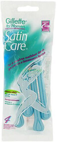 Одноразовый станок для бритья Gillette Satin care  4шт. д/женщин с увлажняющей полоской