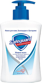 Мыло жидкое Safeguard Классическое Ослепительно белое с антибактериальным эффектом, 250 мл