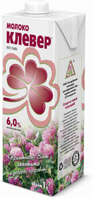 БЗМЖ Молоко утп Клевер 6% 1л