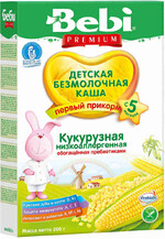 БЗМЖ Детская каша Bebi Premium молочная кукурузная с 5мес 200г