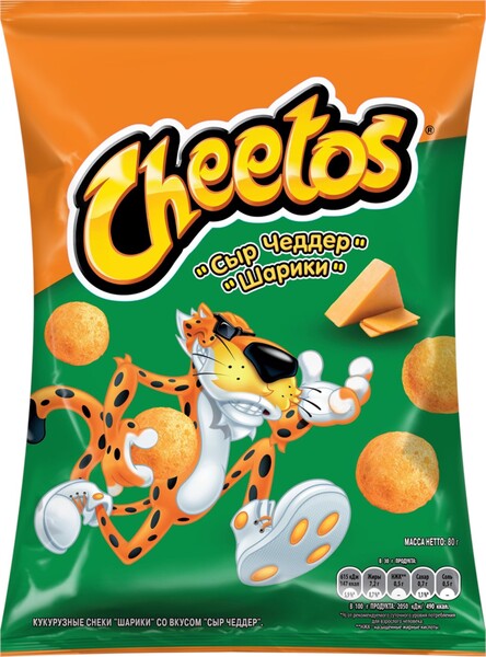 Кукурузные шарики Cheetos Чеддер 80 г