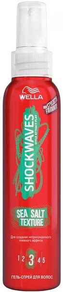 Гель-спрей для волос Wella Shockwaves Sea Salt Texture, 150 мл