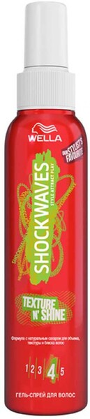 Гель-спрей для волос Wella Shockwaves Texture n Shine 150мл