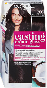 Краска для волос L'Oreal Paris Casting Creme Gloss тон 200 черный кофе