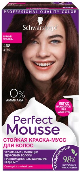 Краска для волос PERFECT MOUSSE 468 Морозный шоколад, 93г