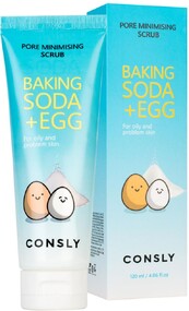 Скраб для лица Consly с содой и яичным белком, 120 мл