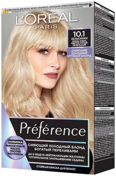 Краска для волос L'Oréal Paris Préférence Cool Blondes Хельсинки оттенок 10.1, 174 мл