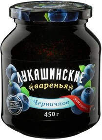 Варенье Лукашинские Черничное 450 г