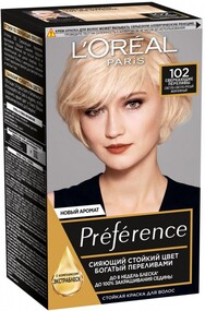 Краска для волос L'Oreal Paris Preference Feria сверкающие переливы тон 102, 174 мл