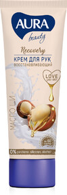 AURA BEAUTY Крем для рук восстанавливающий с маслом ши туба 75мл КК/24