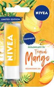 Бальзам для губ Nivea Tropical mango, тропический манго, 4,8 г