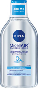 Мицеллярная вода для лица, глаз и губ Nivea MicellAIR для нормальной и комбинированной кожи, 400 мл.