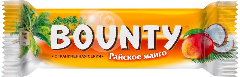 Шоколадные конфеты BOUNTY Райское Манго, весовые Россия